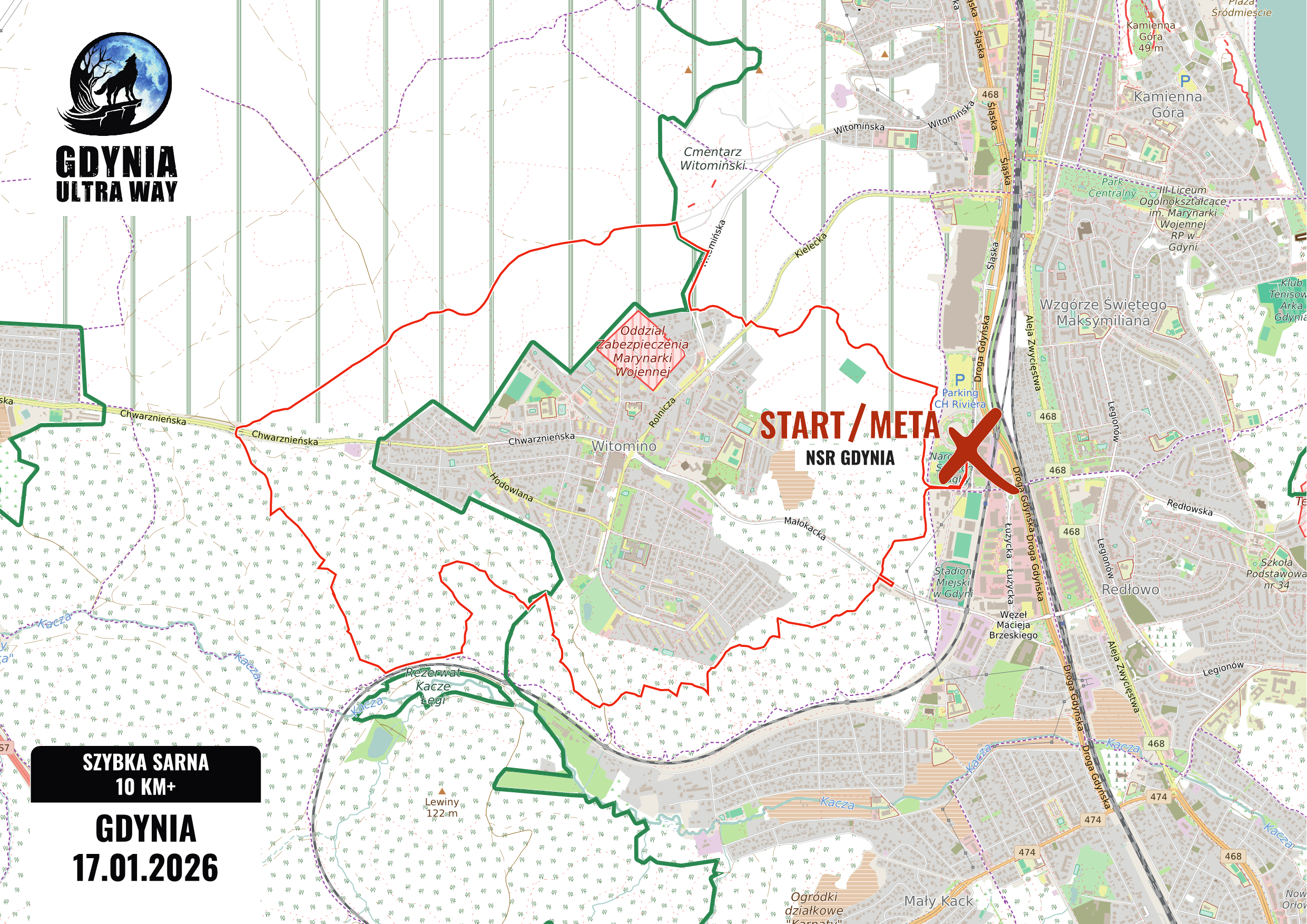 Mapa trasy Szybka Sarna – 10,67 km