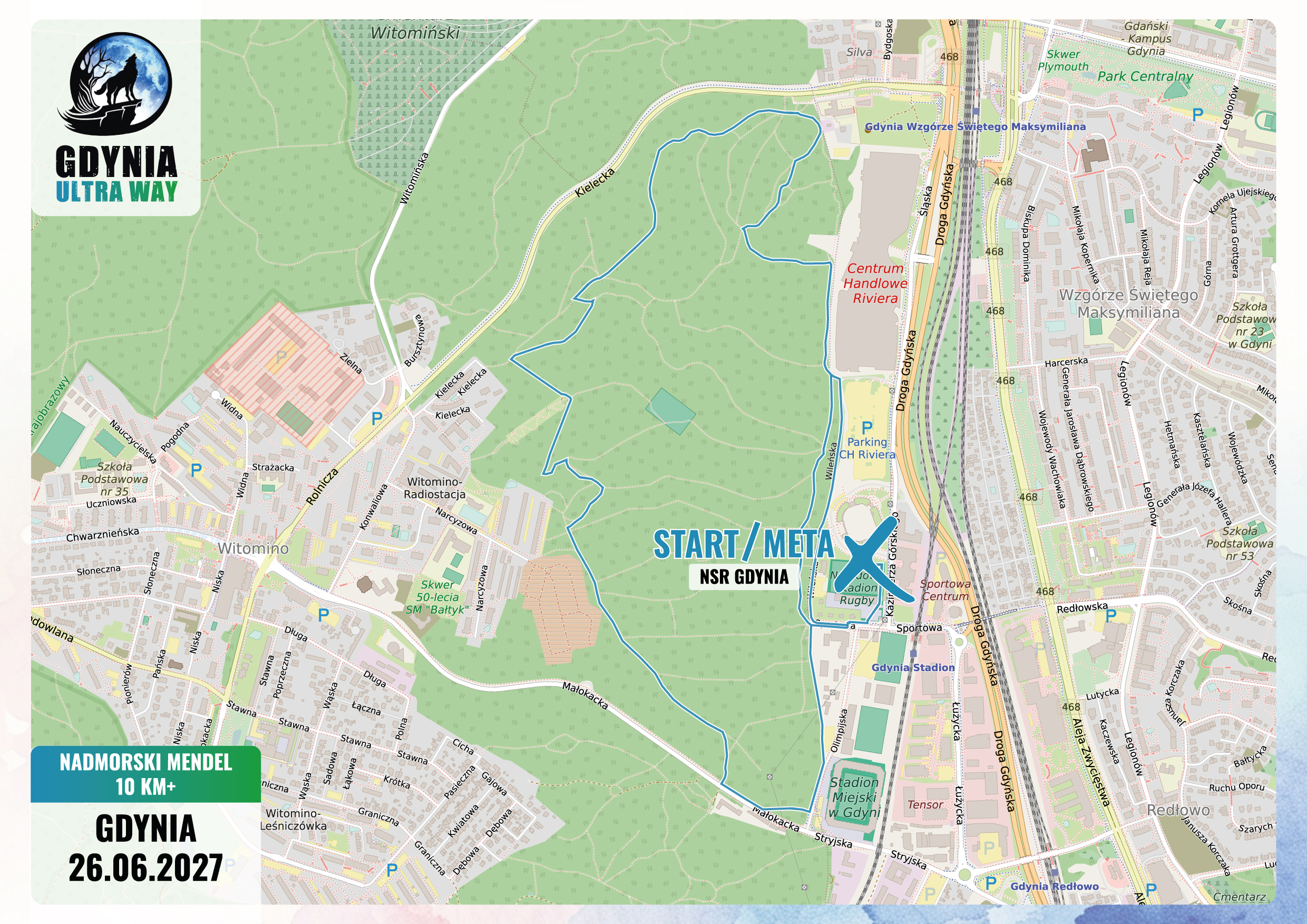 Mapa trasy NADMORSKI MENDEL 10 km
